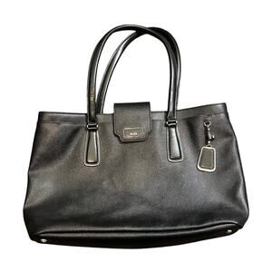 TUMI Sinclair Tegan Black Saffiano Leather Business Tote Shoulder Bag #79385D